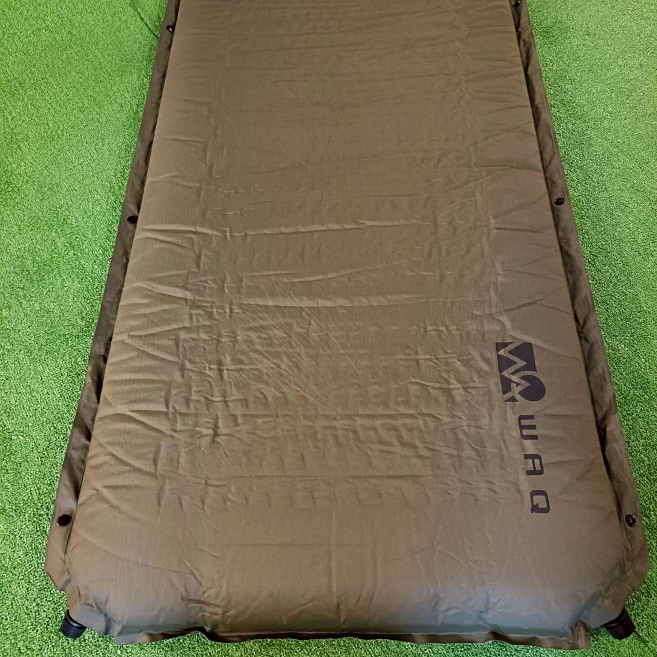 ◆WAQ(ワック)  インフレータブル式マット(オリーブ) シングル 同モデルで連結可能 厚み：8cm