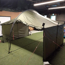 load image to gallery viewer, MINIMALWORKS Jack Shelter Plus (olive) with 3 sets of side poles (6 poles) *Center main pole is unbranded from another company (can be set up)
