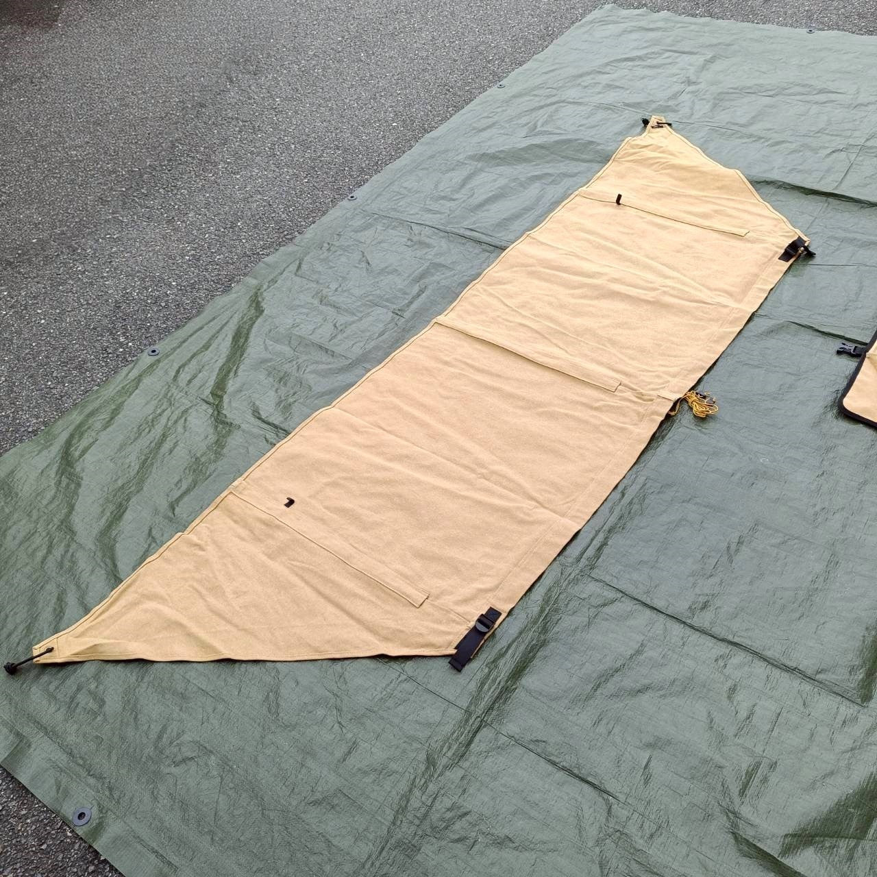 ◆QUICKCAMP(クイックキャンプ)　焚火陣幕-homura(サンド) QC-WS コットン ウィンドスクリーン