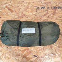 load image to gallery viewer, MINIMALWORKS Jack Shelter Plus (olive) with 3 sets of side poles (6 poles) *Center main pole is unbranded from another company (can be set up)
