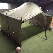 load image to gallery viewer, MINIMALWORKS Jack Shelter Plus (olive) with 3 sets of side poles (6 poles) *Center main pole is unbranded from another company (can be set up)
