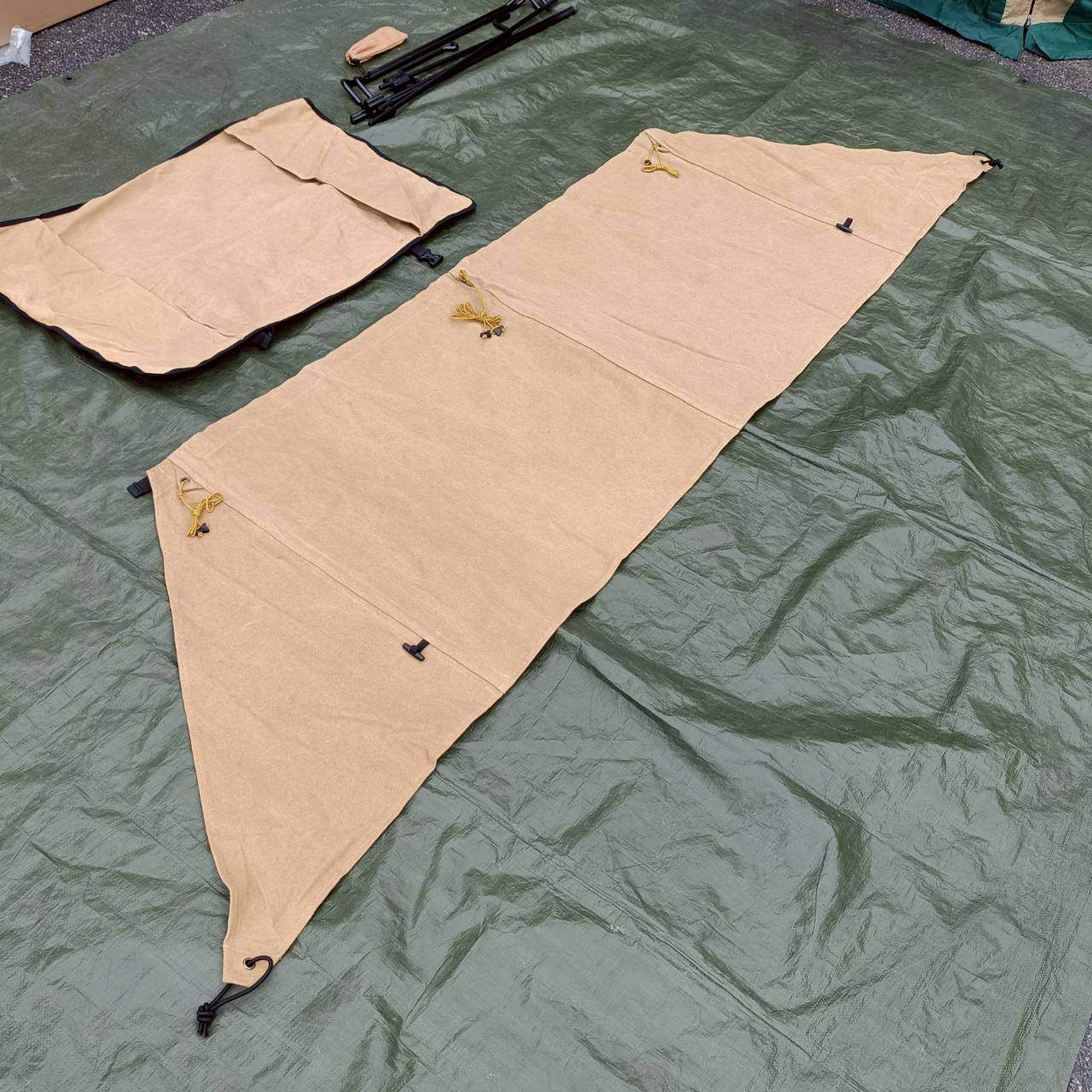 ◆QUICKCAMP(クイックキャンプ)　焚火陣幕-homura(サンド) QC-WS コットン ウィンドスクリーン