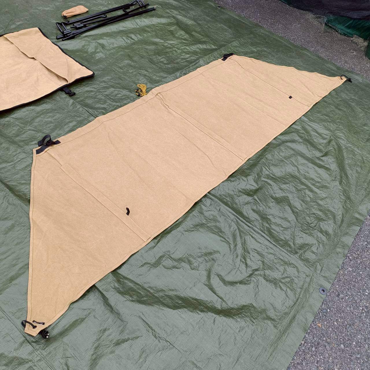 ◆QUICKCAMP(クイックキャンプ)　焚火陣幕-homura(サンド) QC-WS コットン ウィンドスクリーン