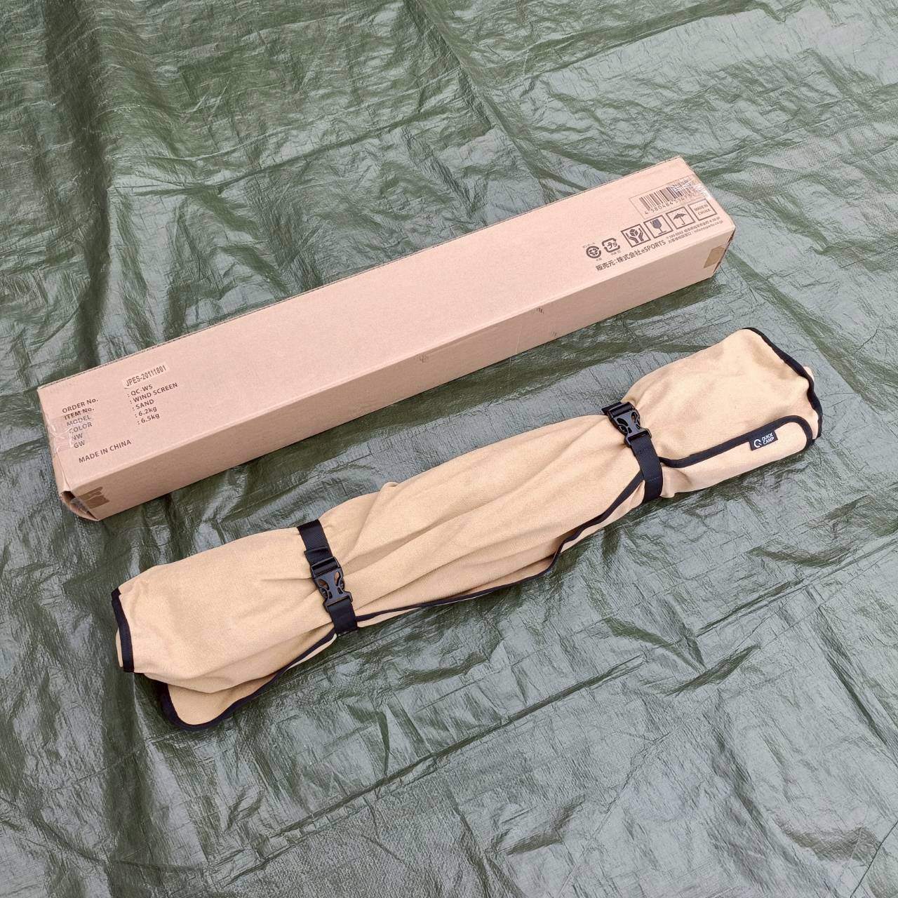 ◆QUICKCAMP(クイックキャンプ)　焚火陣幕-homura(サンド) QC-WS コットン ウィンドスクリーン