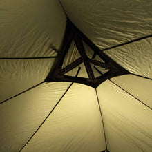 load image to gallery viewer, MINIMALWORKS Jack Shelter Plus (olive) with 3 sets of side poles (6 poles) *Center main pole is unbranded from another company (can be set up)
