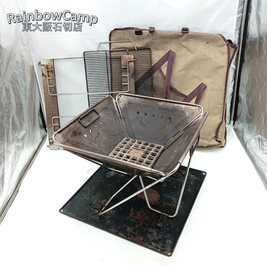 ｰｰ焚き火台Lスターターセット(43.5㎝角)